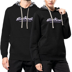 Sweat capuche à motifs unisexe noir et têtes de mort mexicaines Attachiante (Gondrax,Humour,Slogans Débiles)