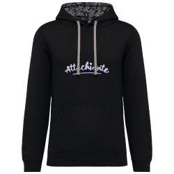 Sweat capuche à motifs unisexe noir et têtes de mort mexicaines Attachiante (Gondrax,Humour,Slogans Débiles)