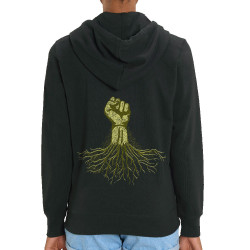 Sweat femme zippé à capuche coton bio noir Militant écolo (Gondrax,Slogans engagés,Ecologie)