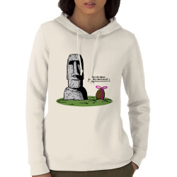 Sweat femme à capuche coton bio naturel Pas de bras pas de chocolat (Gondrax,Humour,Fruits & Légumes)