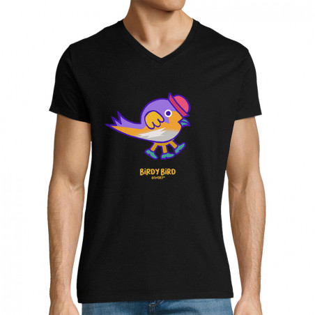 T-shirt homme col V "Birdy...