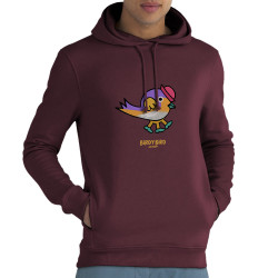 Sweat homme à capuche coton bio bordeaux Birdy Bird (Michel Gondry,Gondry©,Animaux)