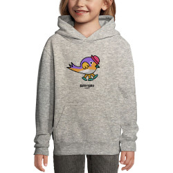 Sweat enfant à capuche gris chiné Birdy Bird (Michel Gondry,Gondry©,Animaux)