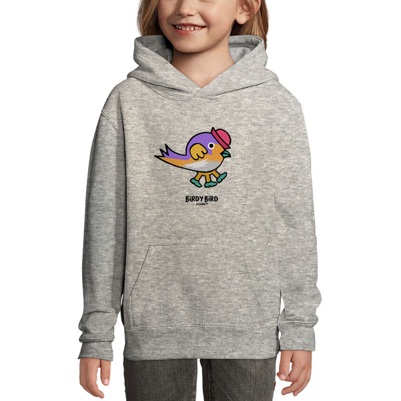 Sweat enfant à capuche gris chiné Birdy Bird (Michel Gondry,Gondry©,Animaux)