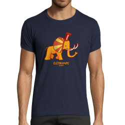 T-shirt homme fit bleu marine élétrompe (Michel Gondry,Gondry©,Animaux)