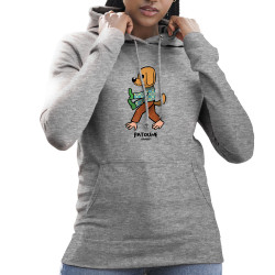 Sweat femme à capuche gris chiné Patoune (Michel Gondry,Gondry©,Animaux)