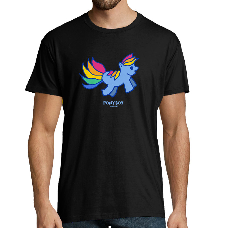 Tee-shirt homme noir Pony Boy (Michel Gondry,Gondry©,Animaux)