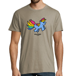 Tee-shirt homme gris zinc Pony Boy (Michel Gondry,Gondry©,Animaux)