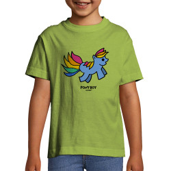 T-shirt enfant vert pomme Pony Boy (Michel Gondry,Gondry©,Animaux)