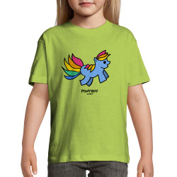 T-shirt enfant vert pomme Pony Boy (Michel Gondry,Gondry©,Animaux)