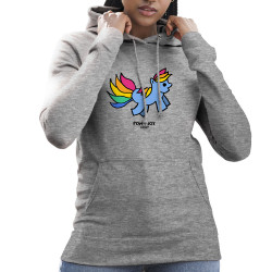 Sweat femme à capuche gris chiné Pony Boy (Michel Gondry,Gondry©,Animaux)