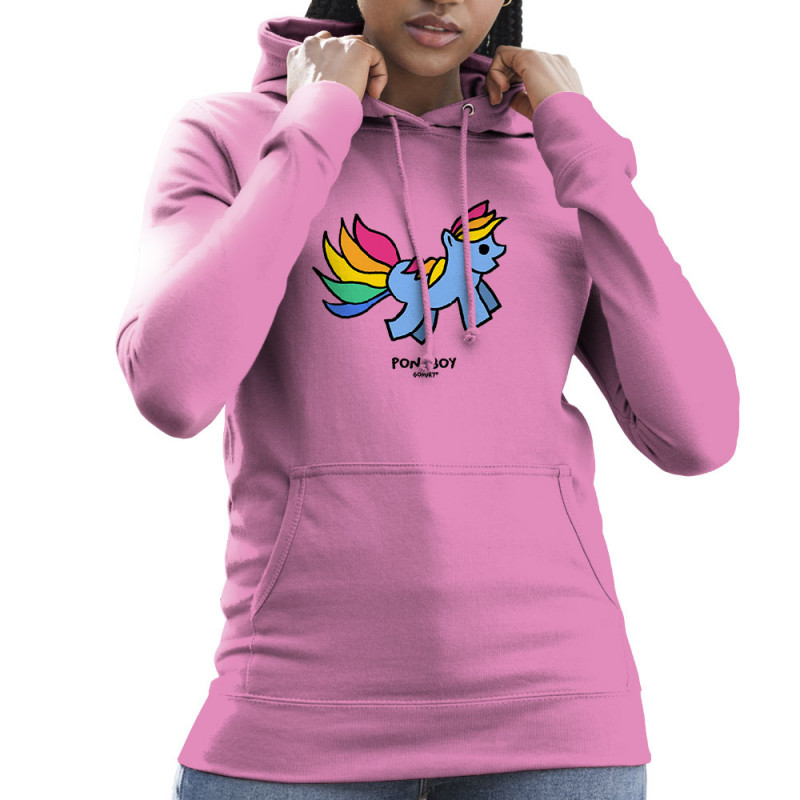 Sweat femme à capuche rose Pony Boy (Michel Gondry,Gondry©,Animaux)