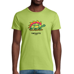 T-shirt homme coton bio vert pomme Tortulette (Michel Gondry,Gondry©,Animaux)