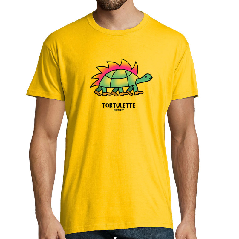 Tee-shirt homme jaune Tortulette (Michel Gondry,Gondry©,Animaux)