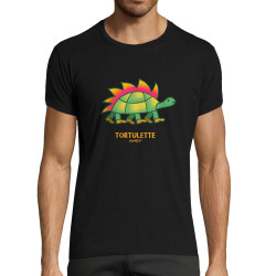 T-shirt homme fit noir Tortulette (Michel Gondry,Gondry©,Animaux)