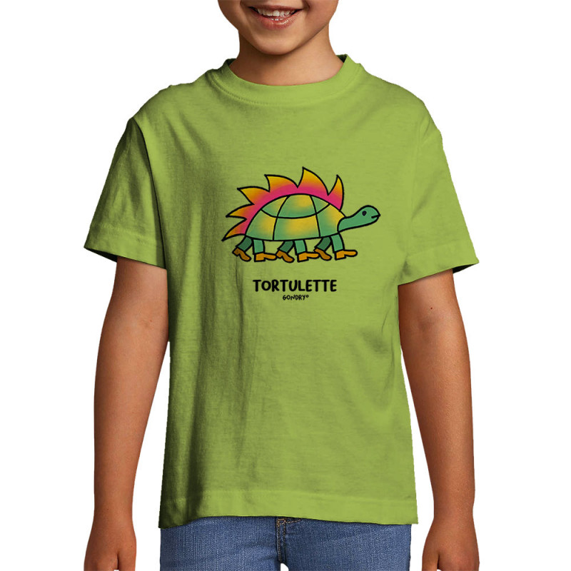 T-shirt enfant vert pomme Tortulette (Michel Gondry,Gondry©,Animaux)