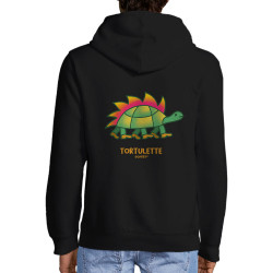 Sweat homme à capuche zippé noir Tortulette (Michel Gondry,Gondry©,Animaux)