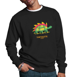 Sweat homme col rond noir Tortulette (Michel Gondry,Gondry©,Animaux)