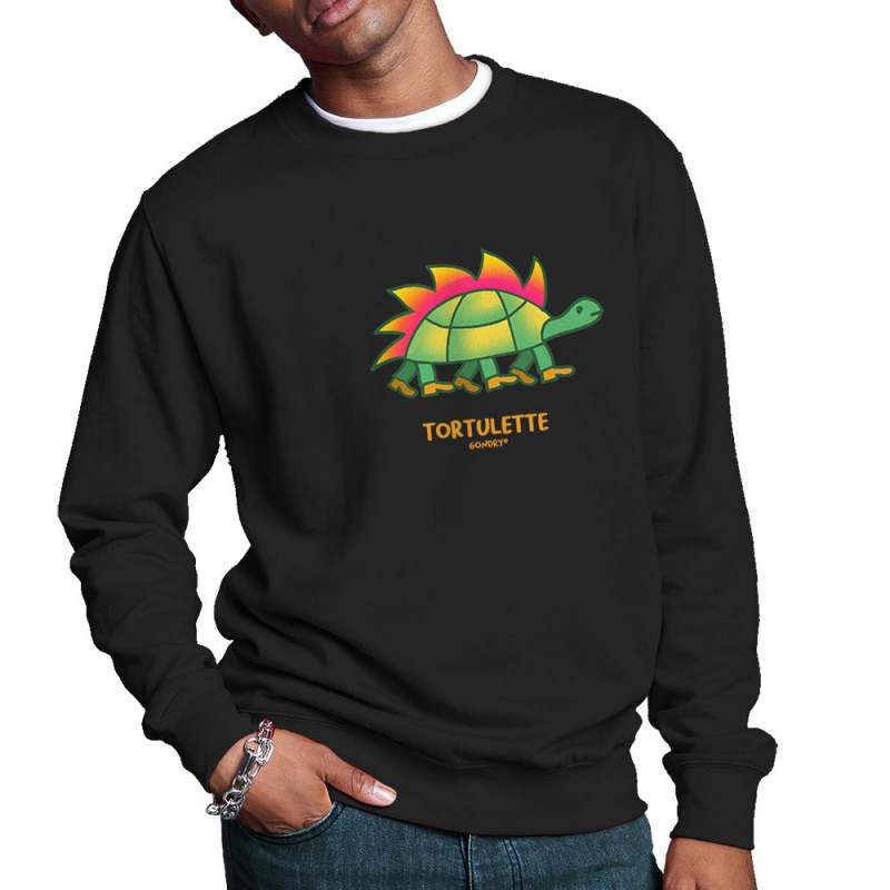 Sweat homme col rond noir Tortulette (Michel Gondry,Gondry©,Animaux)