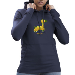 Sweat femme à capuche bleu marine Trotulette (Michel Gondry,Gondry©,Animaux)