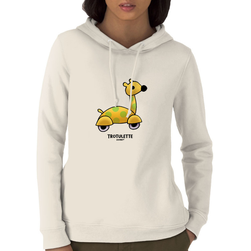 Sweat femme à capuche coton bio naturel Trotulette (Michel Gondry,Gondry©,Animaux)