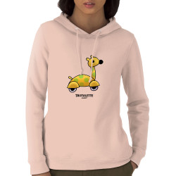 Sweat femme à capuche coton bio rose clair Trotulette (Michel Gondry,Gondry©,Animaux)