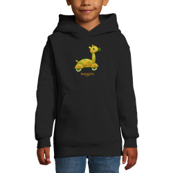 Sweat enfant à capuche noir Trotulette (Michel Gondry,Gondry©,Animaux)