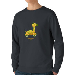Sweat homme bio col rond gris anthracite Trotulette (Michel Gondry,Gondry©,Animaux)