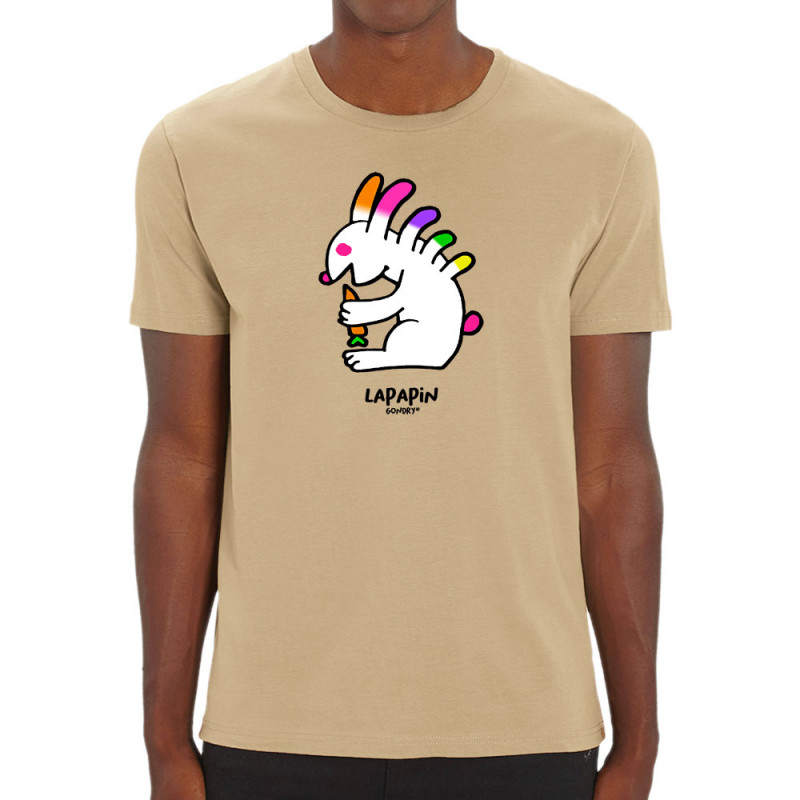 T-shirt homme coton bio naturel Lapapin (Michel Gondry,Gondry©,Animaux)