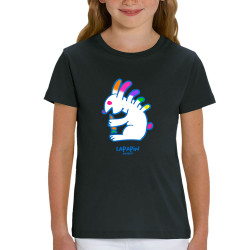 T-shirt enfant coton bio noir Lapapin (Michel Gondry,Gondry©,Animaux)