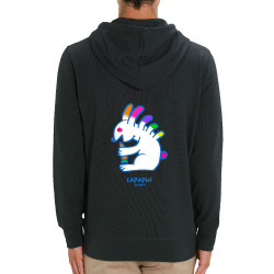 Sweat homme zippé à capuche coton bio noir Lapapin (Michel Gondry,Gondry©,Animaux)