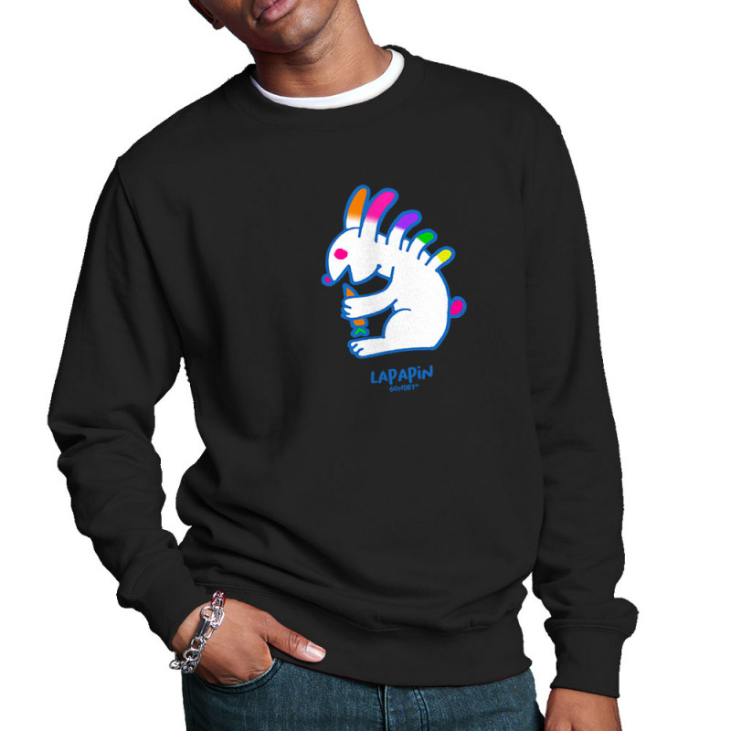 Sweat homme col rond noir Lapapin (Michel Gondry,Gondry©,Animaux)