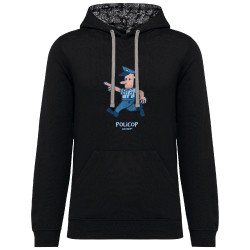 Sweat capuche à motifs unisexe noir et têtes de mort mexicaines Policop (Michel Gondry,Gondry©,Humour)