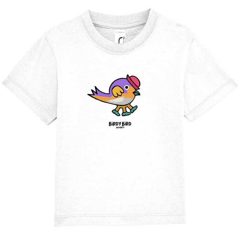 T-shirt bébé blanc Birdy Bird (Michel Gondry,Gondry©,Animaux)
