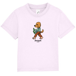 T-shirt bébé rose pale Patoune (Michel Gondry,Gondry©,Animaux)