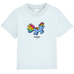 T-shirt bébé bleu ciel Pony Boy (Michel Gondry,Gondry©,Animaux)