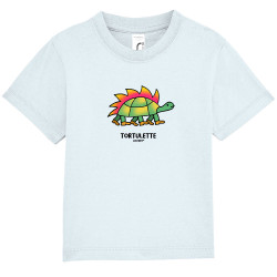 T-shirt bébé bleu ciel Tortulette (Michel Gondry,Gondry©,Animaux)