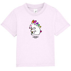T-shirt bébé rose pale Lapapin (Michel Gondry,Gondry©,Animaux)