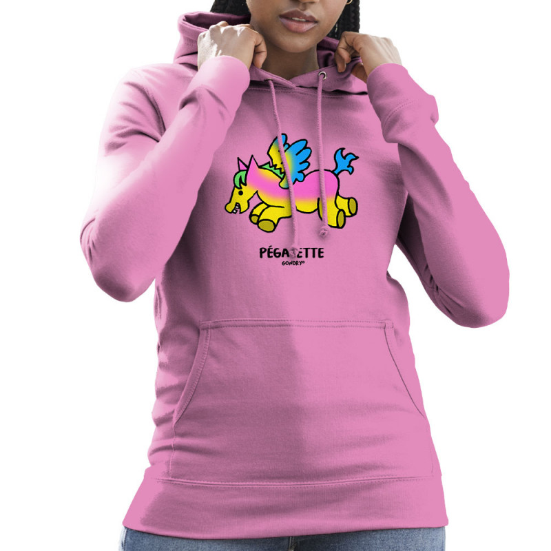 Sweat femme à capuche rose Pégazette (Michel Gondry,Gondry©,Animaux)