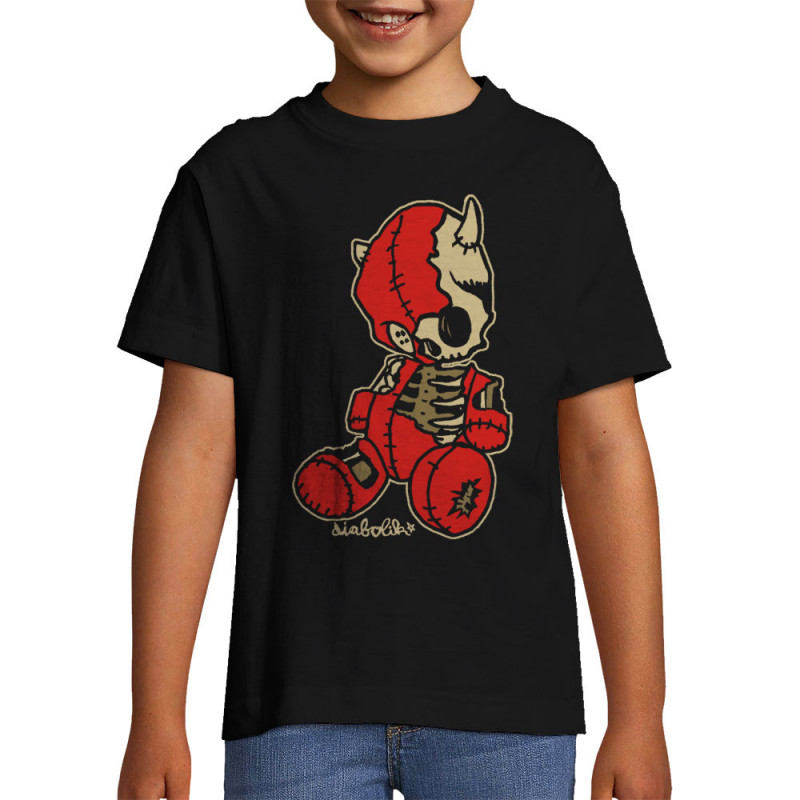T-shirt enfant noir Dead Puppet (Diabolik,Têtes de morts)