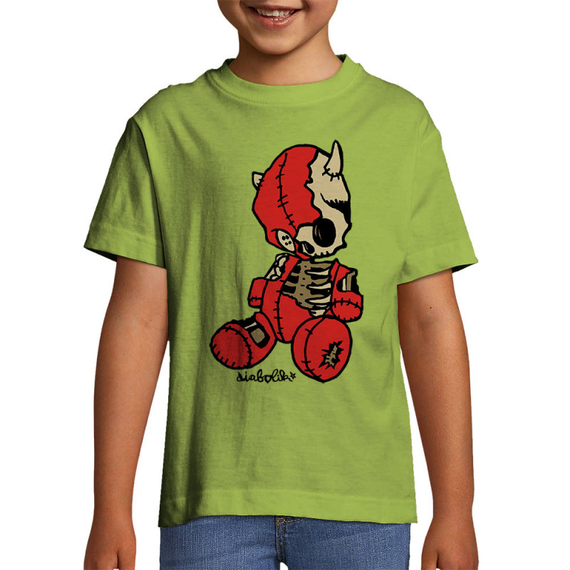 T-shirt enfant vert pomme Dead Puppet (Diabolik,Têtes de morts)