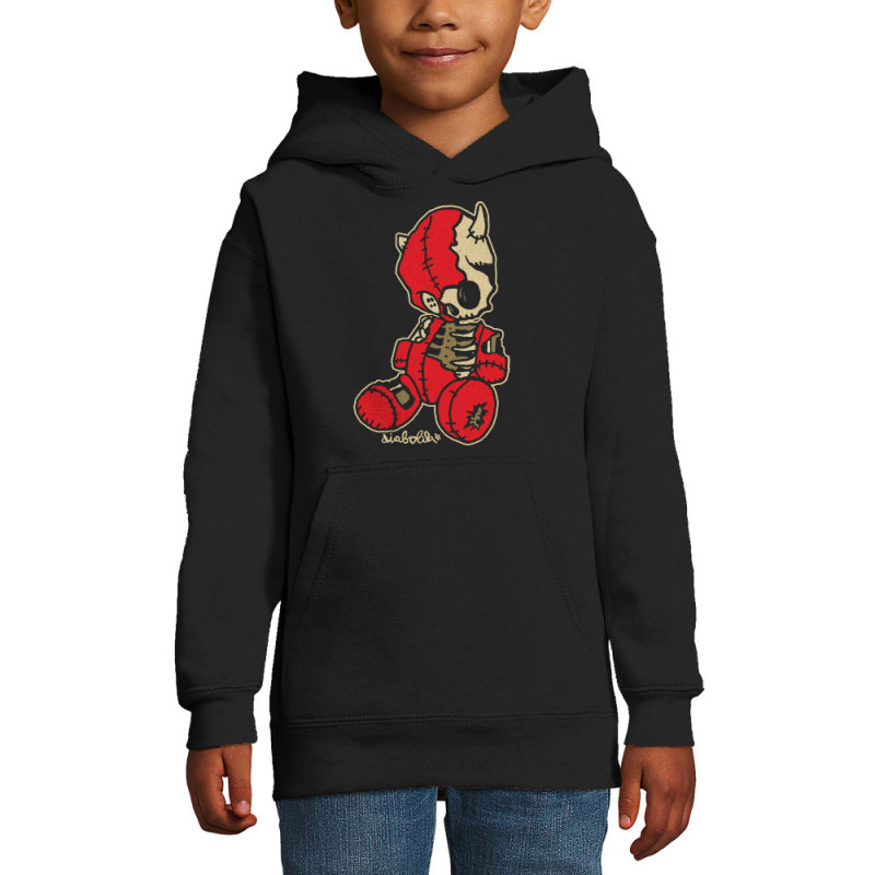 Sweat enfant à capuche noir Dead Puppet (Diabolik,Têtes de morts)