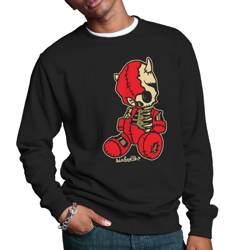 Sweat homme col rond noir Dead Puppet (Diabolik,Têtes de morts)