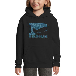 Sweat enfant à capuche noir Blue camo logo (Diabolik)