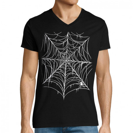 T-shirt homme col V "Spider...