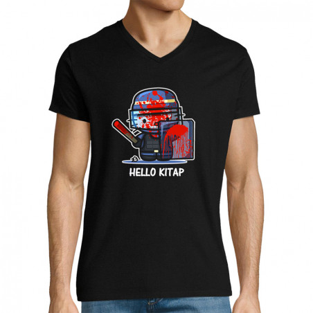 T-shirt homme col V "Hello...