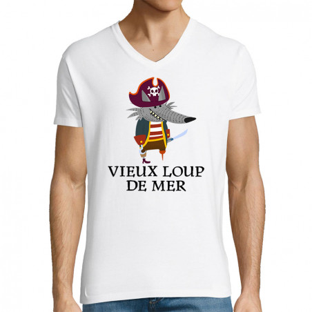 T-shirt homme col V "Vieux...