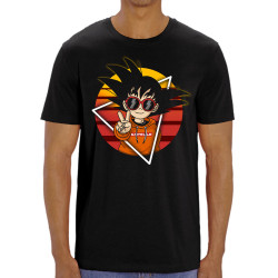 T-shirt homme coton bio noir Rad Goku (Films/Séries,Manga Kawaï japan)