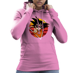 Sweat femme à capuche rose Rad Goku (Films/Séries,Manga Kawaï japan)