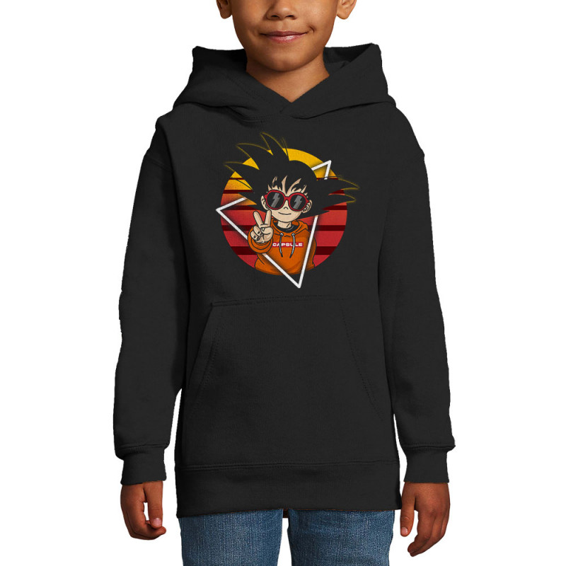 Sweat enfant à capuche noir Rad Goku (Films/Séries,Manga Kawaï japan)